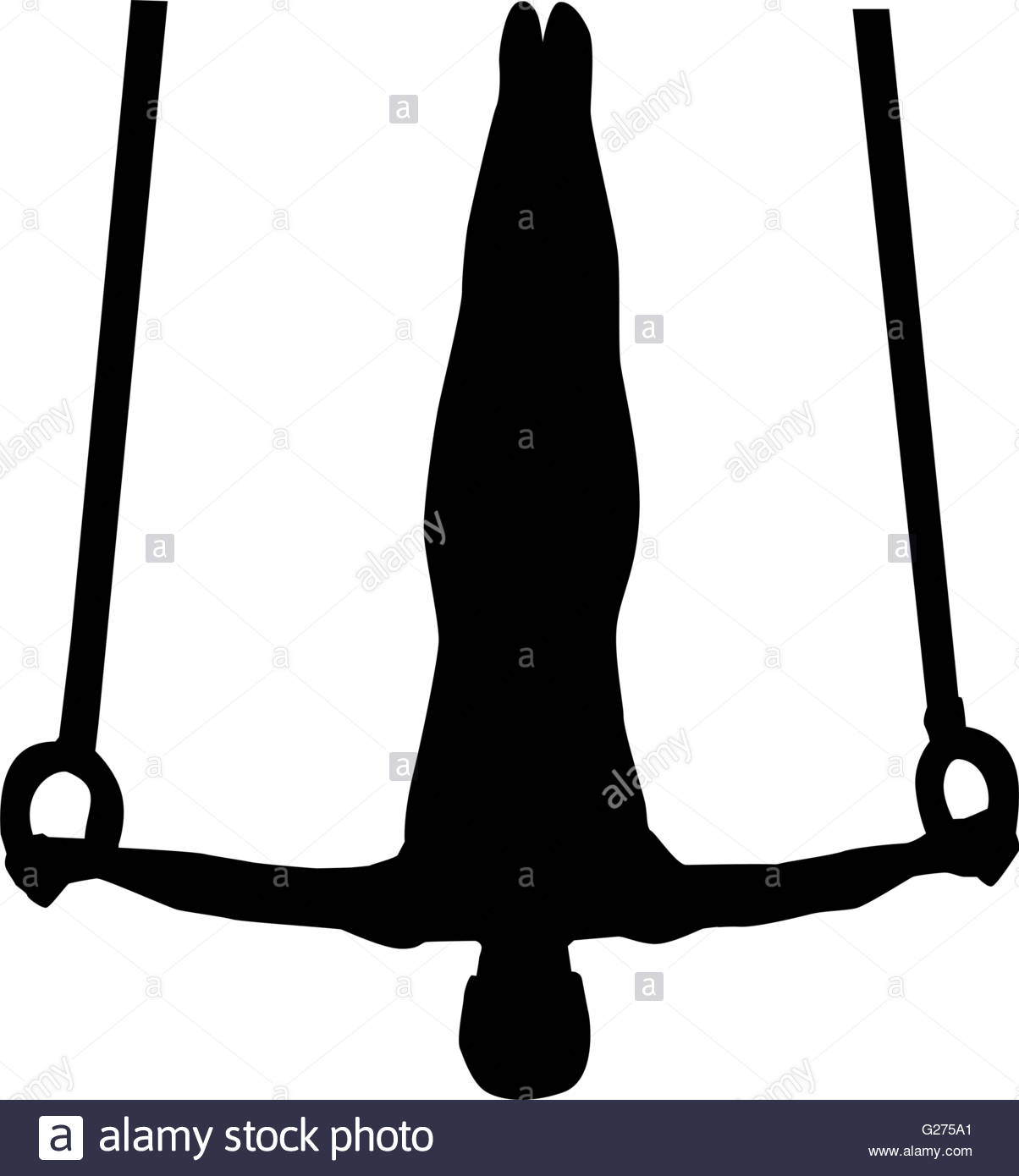 1204x1390 Gymnastics Rings With Man Silhouette Stock Vector Art