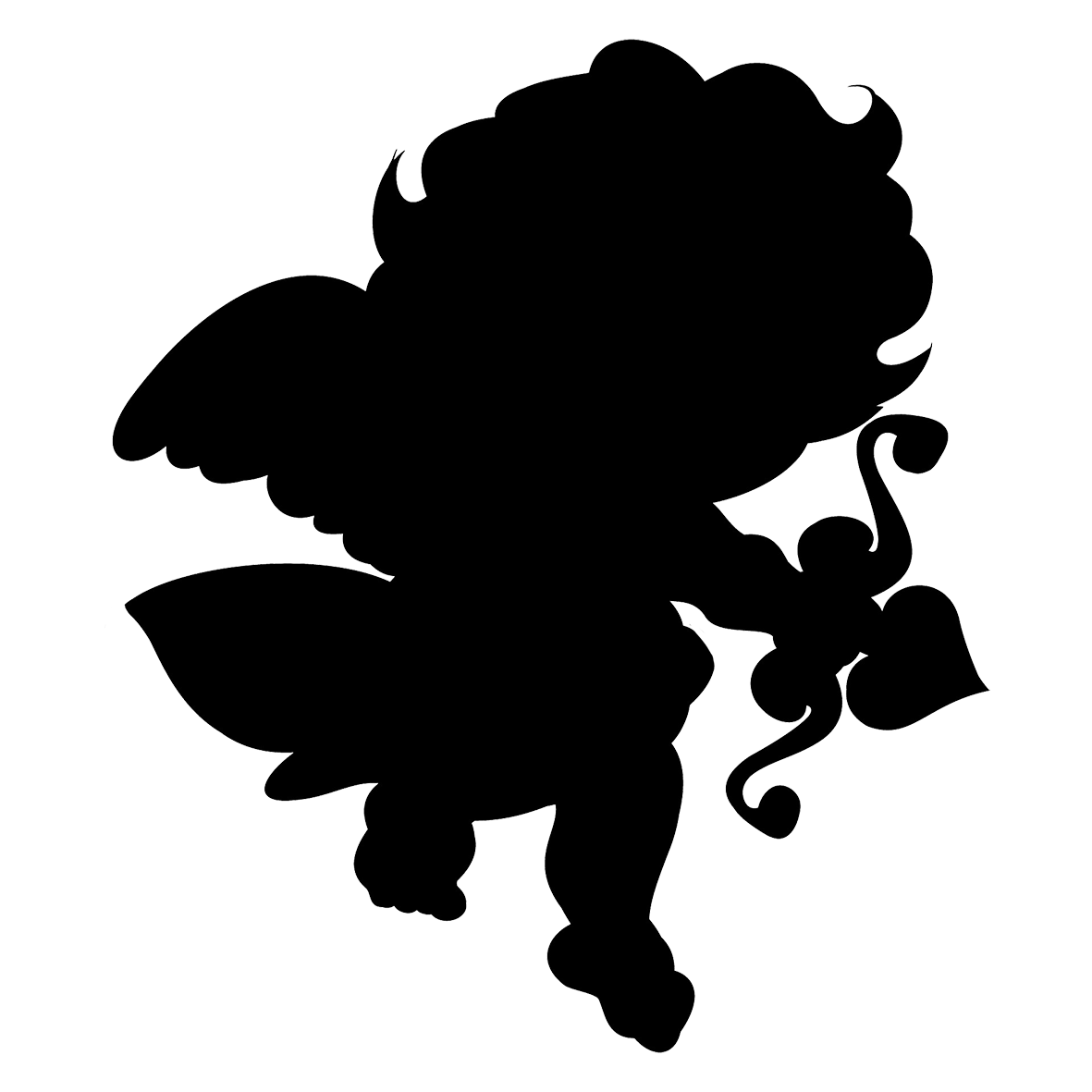 1181x1181 Cupid Silhouette.png Clipart Silhouette