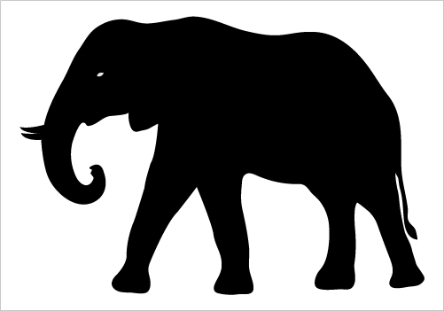 501x351 Elephant Silhouette Clip Art Clipart Panda