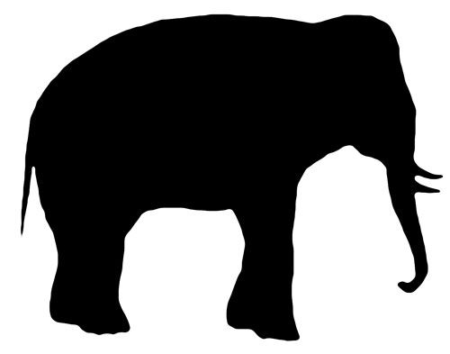 500x393 Animal Silhouettes Elephant Silhouette, Silhouettes And Google