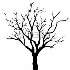 236x236 Deciduous Bare Tree With Empty Branches Black Silhouette Isolated