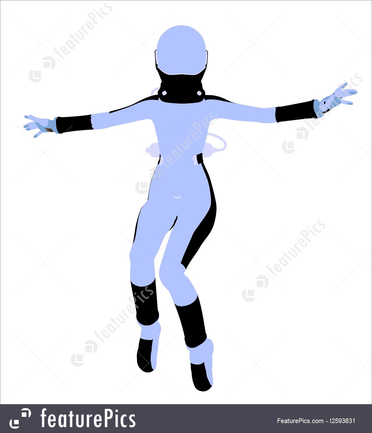 1195x1392 Illustration Of Female Astronaut Silhouette