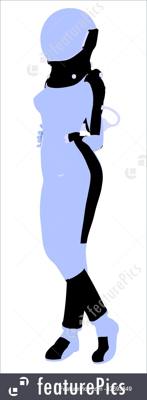 512x1392 Illustration Of Female Astronaut