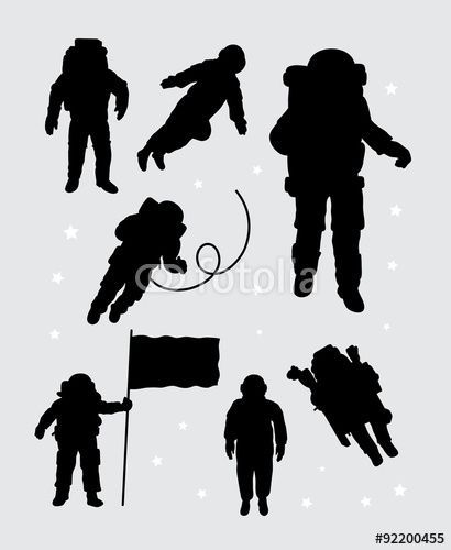 410x500 Astronaut Silhouette Vector