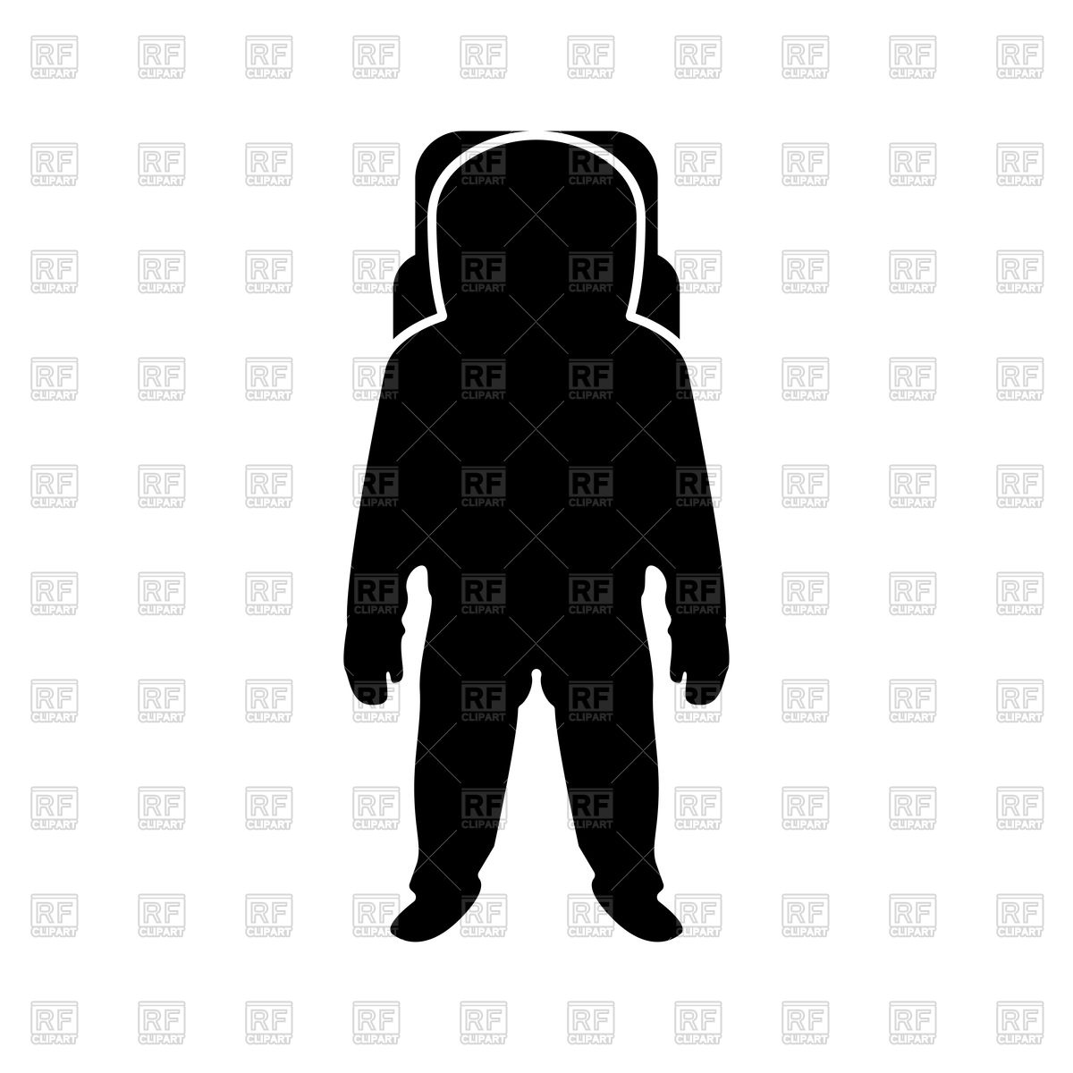 1200x1200 Astronaut Holds Banner Royalty Free Vector Clip Art Image