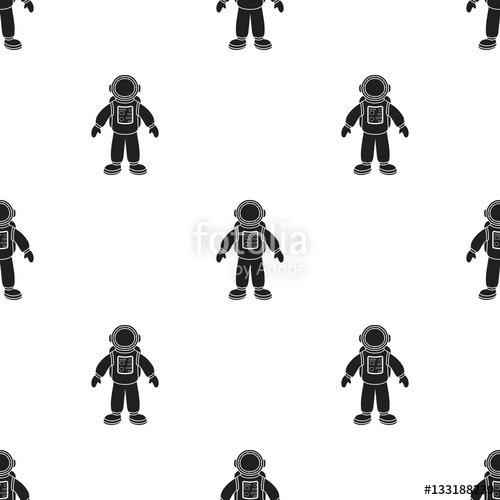 500x500 Astronaut Icon In Black Style Isolated On White Background. Space