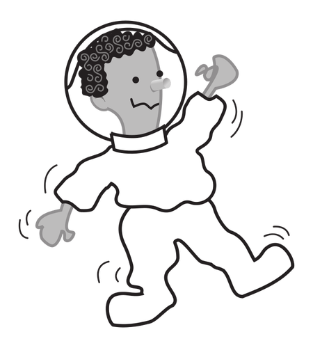 450x500 Astronaut Vector Outline Image Public Domain Vectors