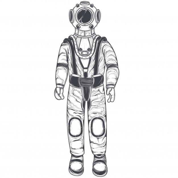 626x626 Astronaut, Cosmonaut In A Space Suit And Helmet Vector Free Download
