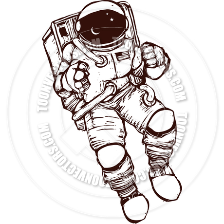 460x460 Astronaut In Space Vector