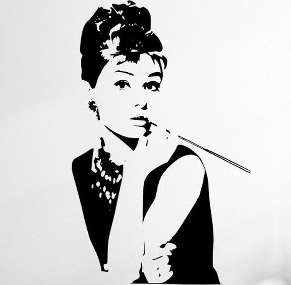 Audrey Hepburn Silhouette Images at GetDrawings | Free download