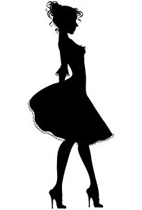 204x300 Audrey Hepburn Silhouette Wall Decal Sticker For Home