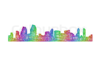 320x192 Jacksonville City Skyline Silhouette