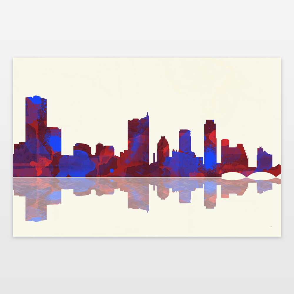 1000x1000 Austin Skyline Art Print By Marlenewatson On Boomboomprints