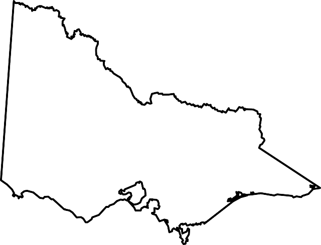 640x489 Australia, Victoria, Black, Geography, Outline, Map