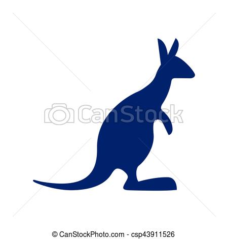 450x470 Blue Kangaroo Silhouette Australia Vector Illustration Eps
