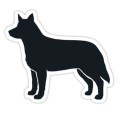 236x226 Australian Cattle Dog Silhouette Vinyl Sticker Car Decal