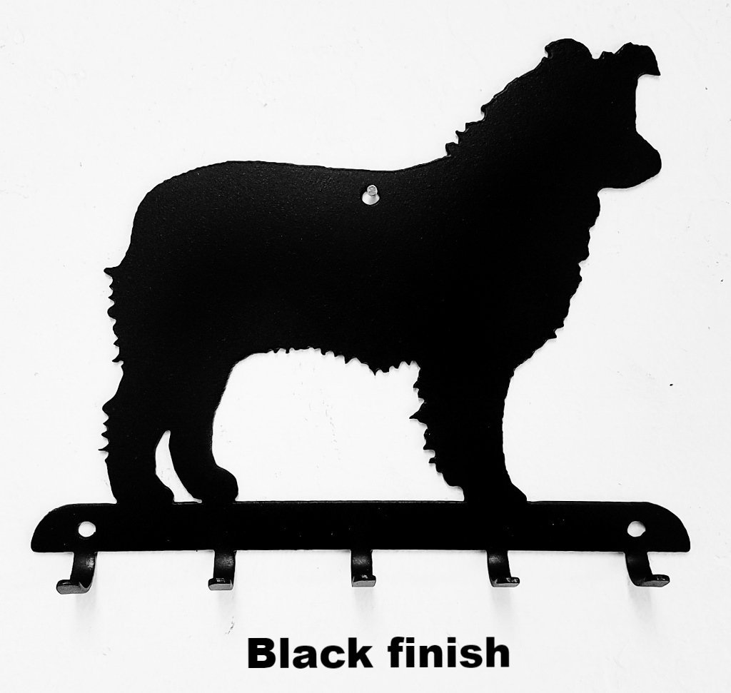 1024x971 Australian Shepherd Metal Wall Art Key Rack Aussie Key Holder