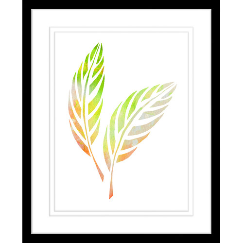 500x500 Autumn Leaves Watercolour Silhouette Framed Print Temple Amp Webster