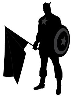 236x315 Captain America Silhouette Wall Art Super Heroavengers