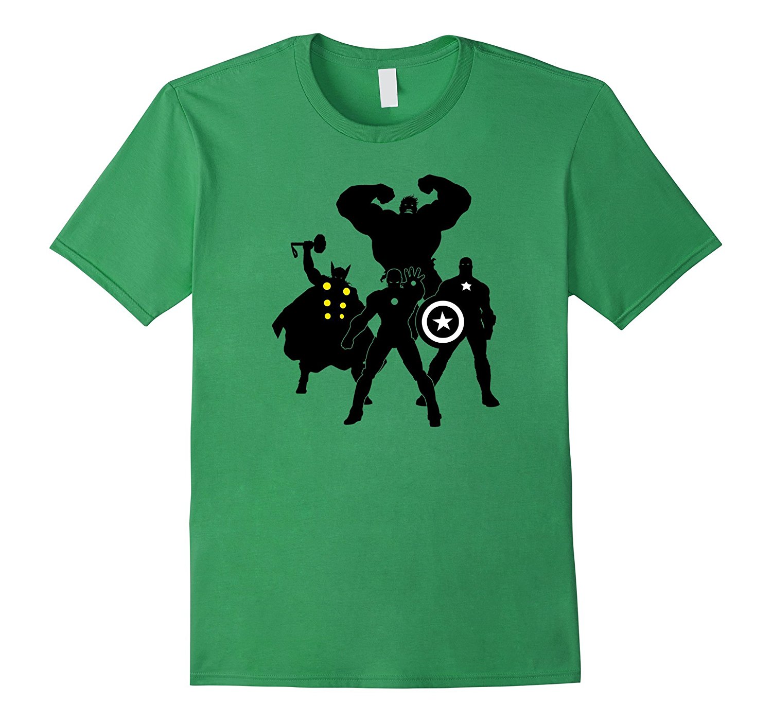 1500x1403 Marvel Assemble Avengers Silhouette Graphic T Shirt Fl