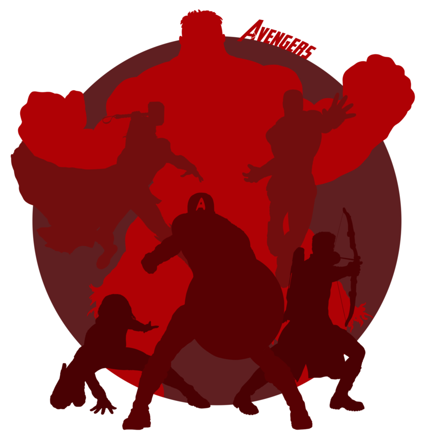 894x894 Avengers Silhouette By Davemilburn