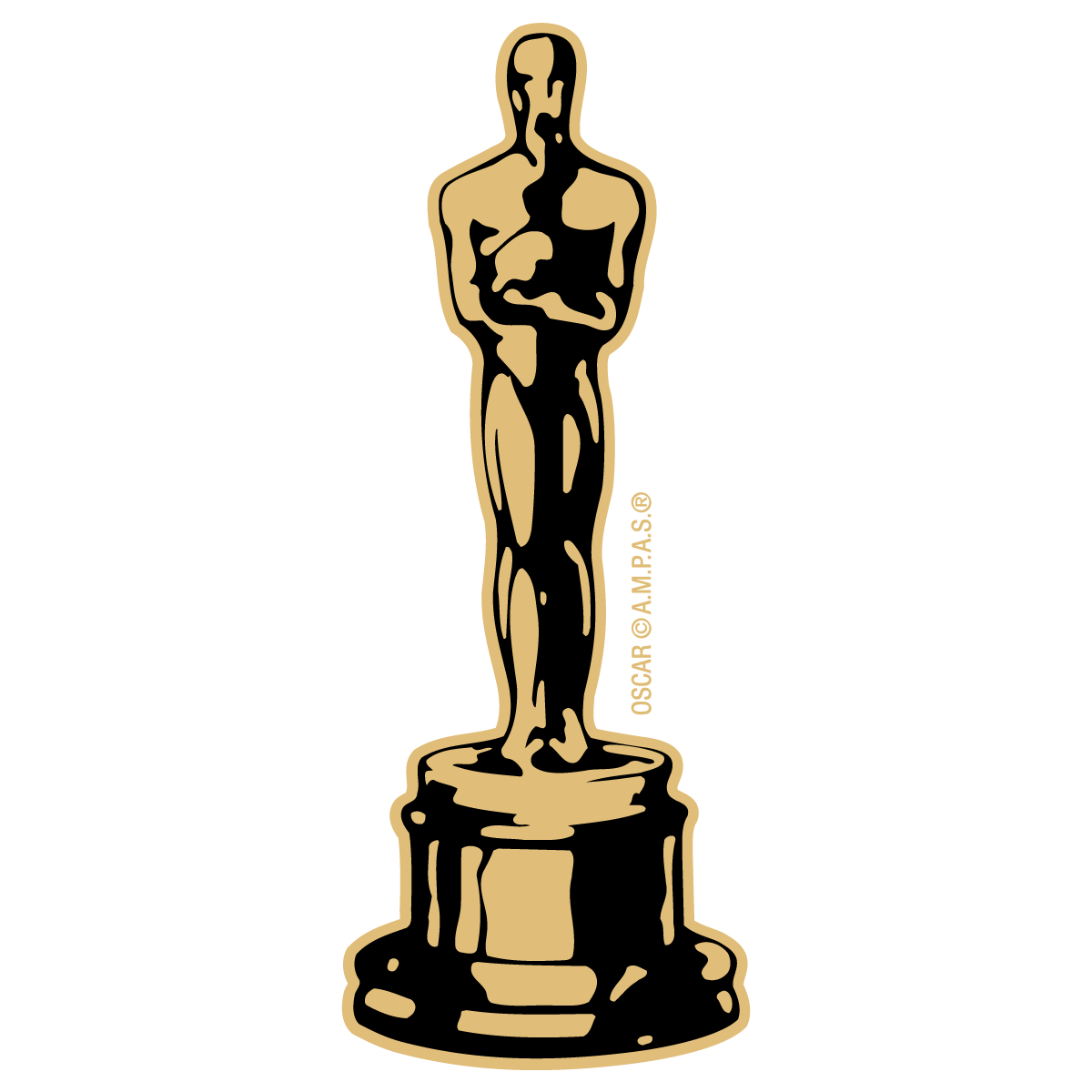 1200x1200 Oscar Statuette Award Trophy Vector Art Free Vector Silhouette