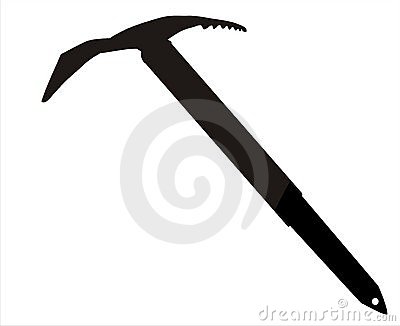 400x326 Pick Axe Silhouettes Clipart