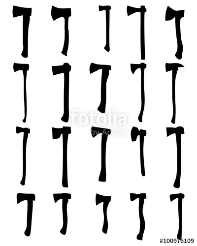 400x500 Axe Clipart Silhouette