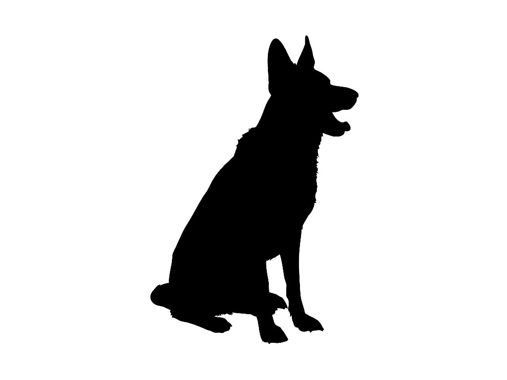 1024x768 Sitting Dog Silhouette Tattoo