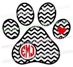 236x219 Paw Print Monogram Decal Paw Print Decal Aztec By Jamsvinyldesigns