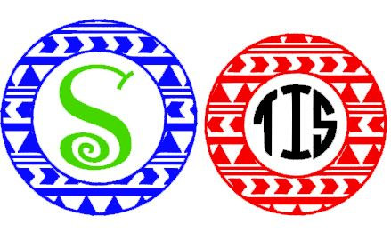 439x270 Aztec 3 Monogram Circle For Silhouette Cameo Dxf Svg Vinyl