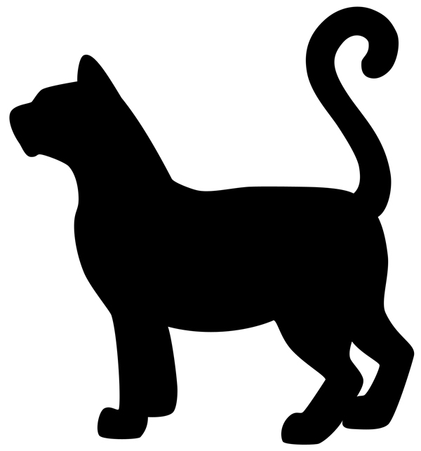 600x643 Simple Cat Silhouette Karen B. Jones