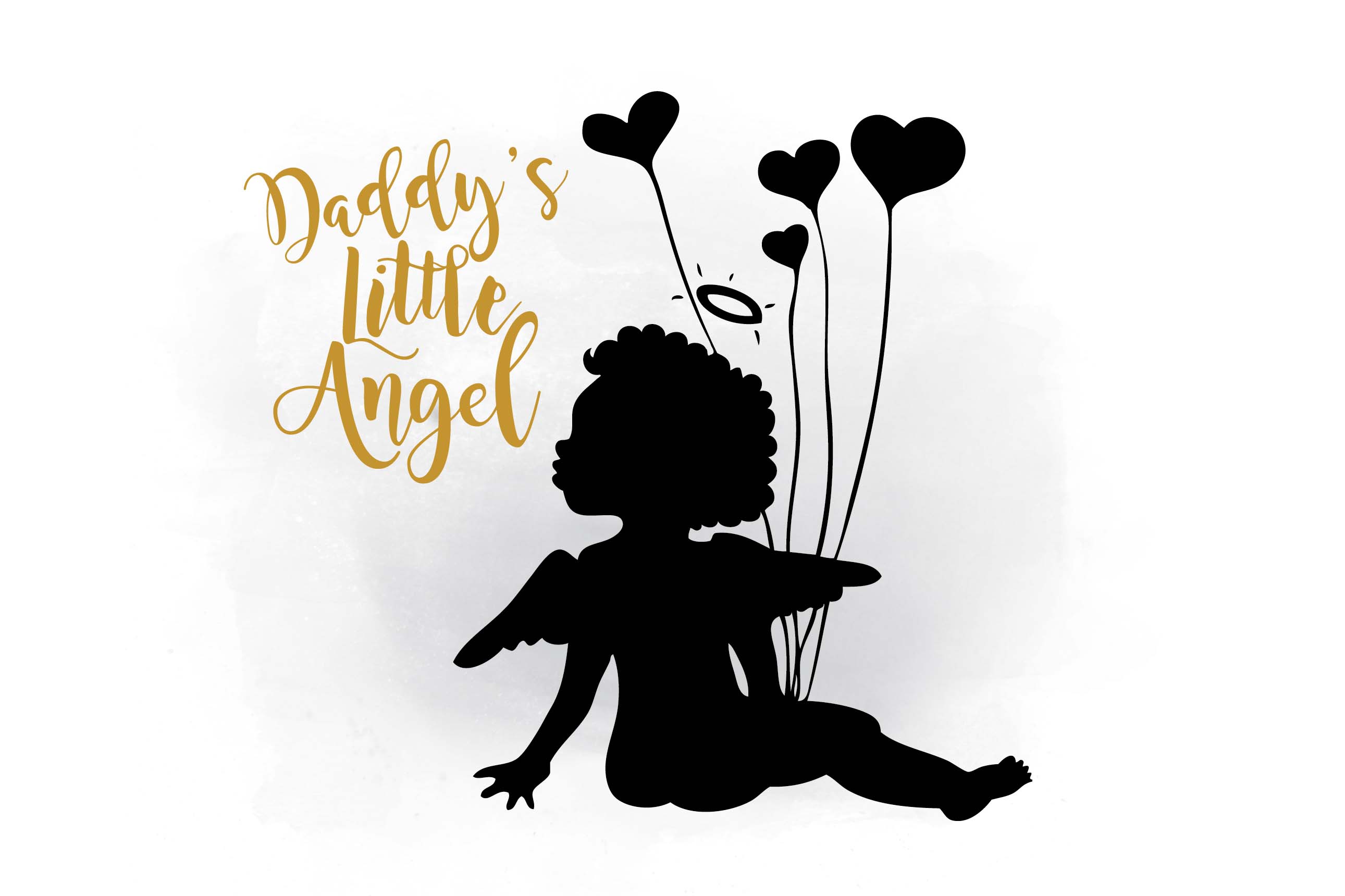 2581x1720 Daddys Little Angel Svg Clipart, Little Design Bundles