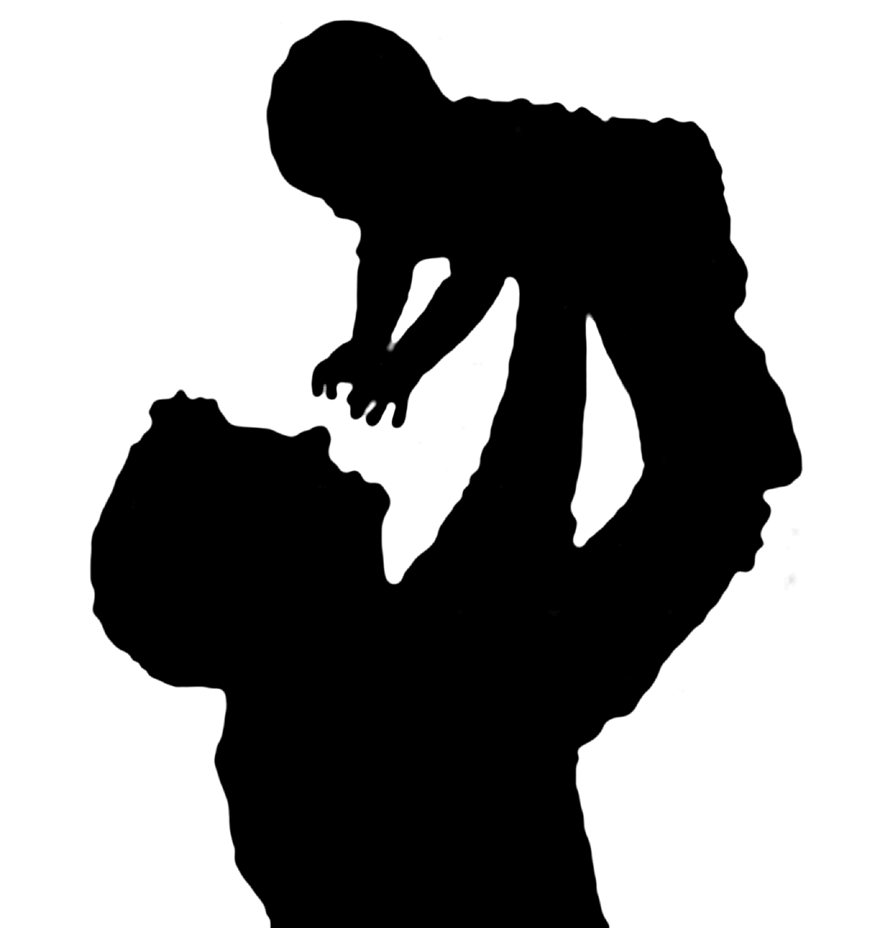 1805x1896 Silhouette Of A Father Holding His Child Art