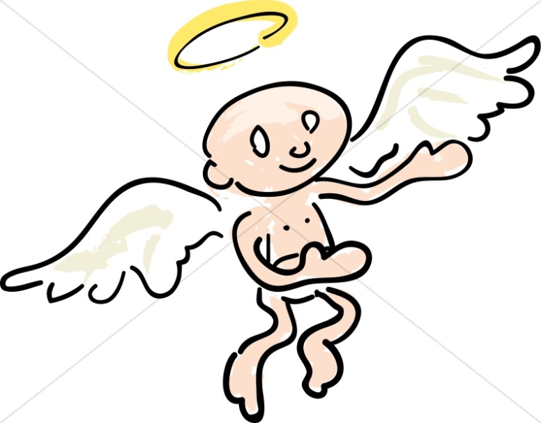 776x606 Young Angel Wings And Halo Angel Clipart
