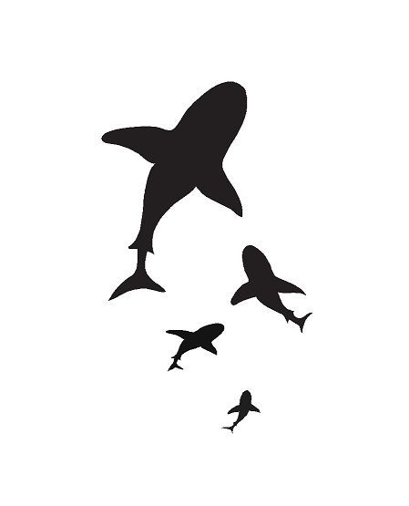 449x555 Baby Angel Silhouette Shark Silhouette Nautical Amp Ocean Life