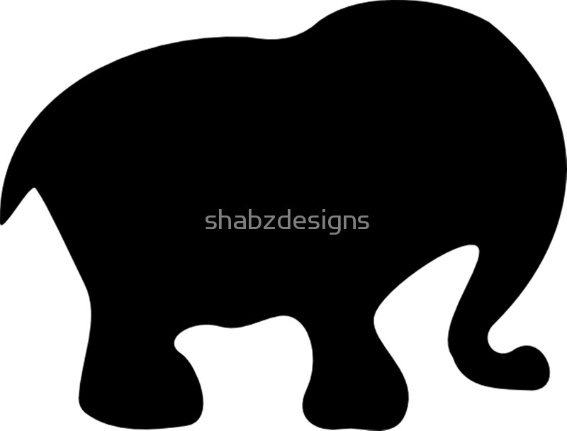 800x608 Cute Baby Elephant Silhouette Framed Prints By Shabzdesigns