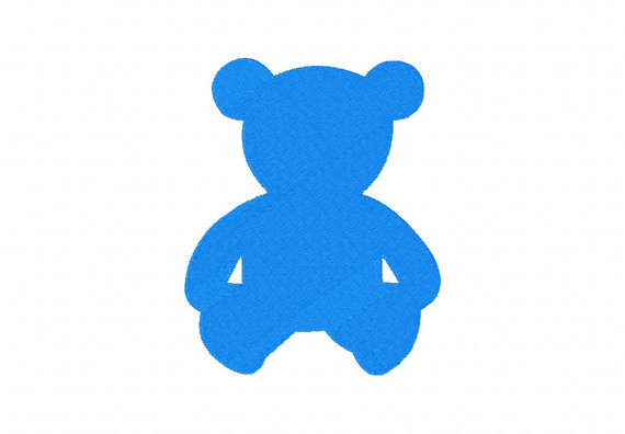 570x396 Instant Download Teddy Bear Silhouette Machine Embroidery