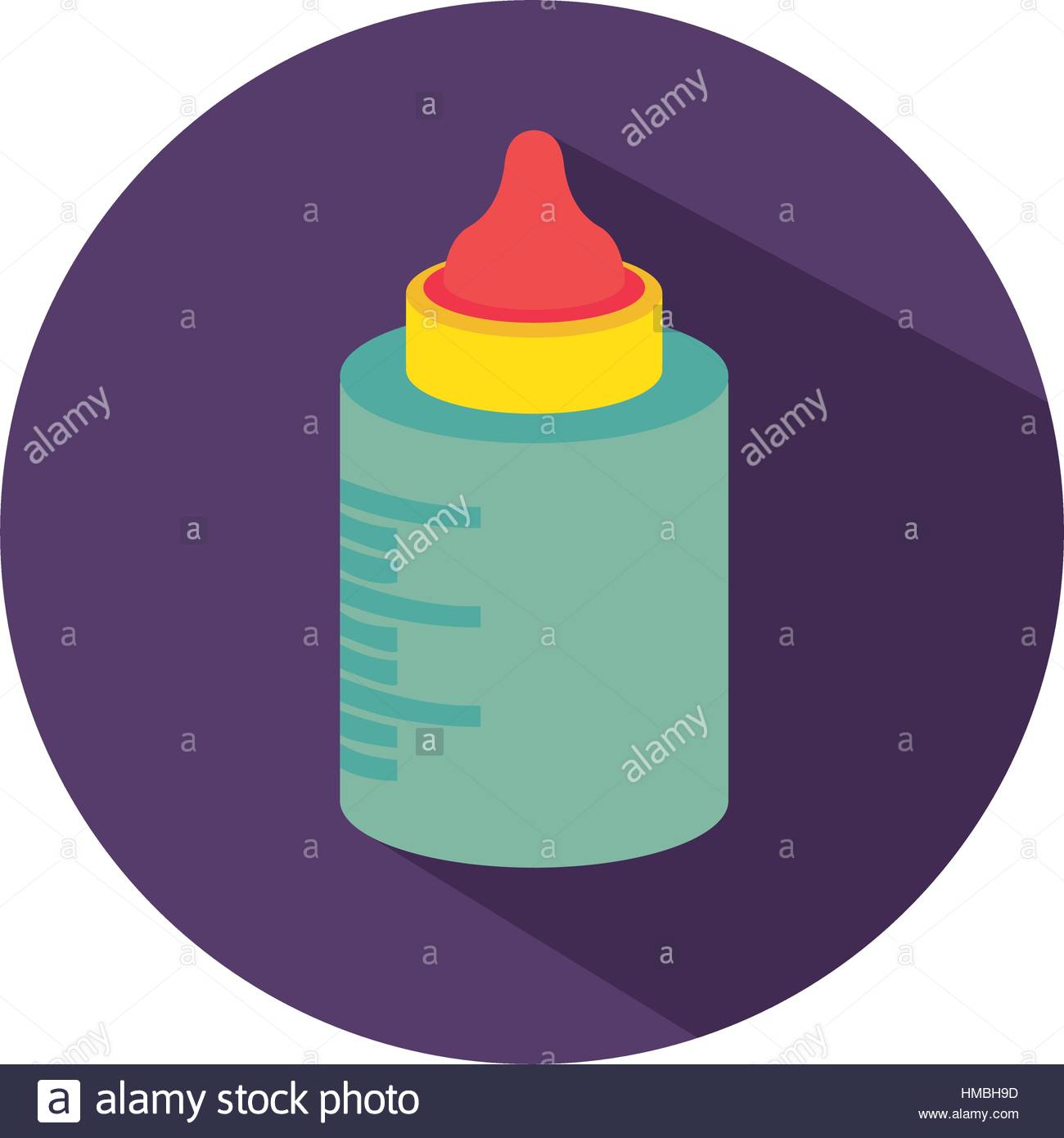 1300x1390 Color Silhouette With Baby Bottle In Round Frame Vector