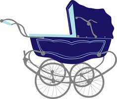 236x200 Blue Baby Carriage Clipart Silhouette