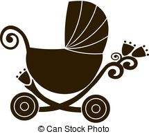 215x194 Girl Mom Baby Wheelchair. Illustration Of A Woman In A Vector