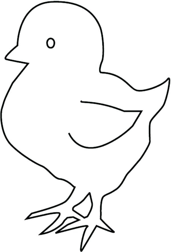 600x884 Chicken Outline Baby Chick Outline Coloring Page Kids Play Color