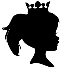 240x240 Black Princess Silhouette Baby Clothes Toddler's Place