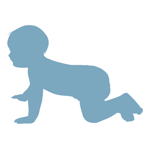 512x512 Baby Crawling Silhouette