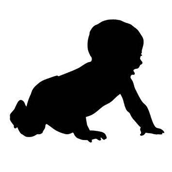 Baby Crawling Silhouette at GetDrawings | Free download