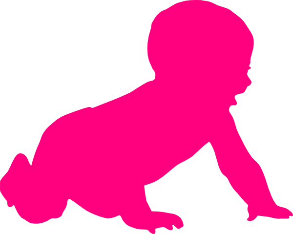 600x479 Baby Silhouette Clip Art