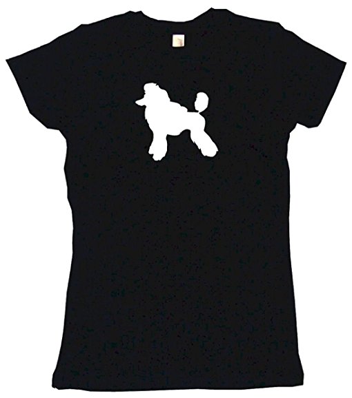 510x578 Standard Poodle Dog Silhouette Women's Babydoll Tee