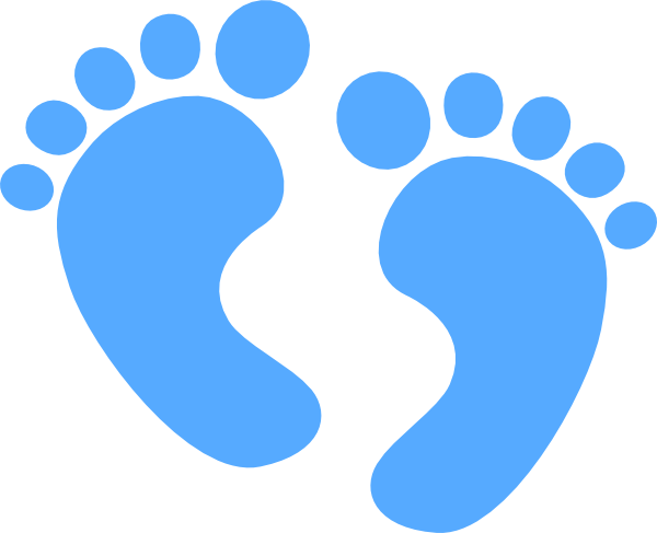 600x487 Baby Feet Blue Hi.png Silhouette Clip