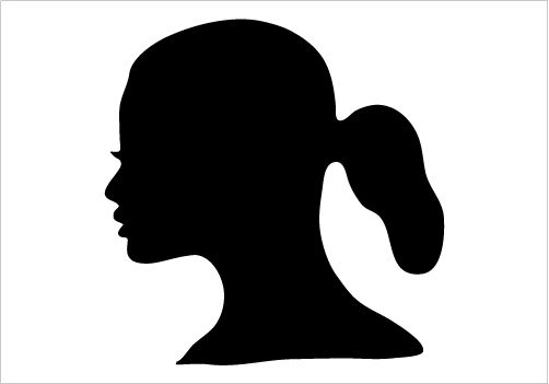 502x351 Young Girl Face Silhouette Graphics Silhouette Graphics