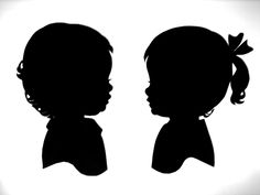 236x177 Little Boy And Little Girl Silhouettes Gender Reveal Party